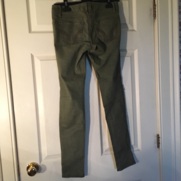 Green low rise Hollister cropped soft Jeggings - Picture 3 of 5